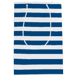 Bolsa De Regalo Mediana Rayas azules y blancas