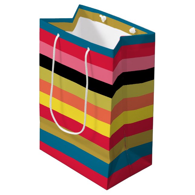 Bolsa De Regalo Mediana Rayas de cascada de arcoiris (Angulo Anverso)