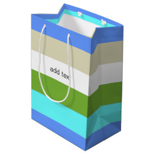Bolsa De Regalo Mediana Rayas de color de la playa de Sint Maarten