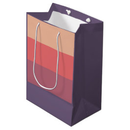 Bolsa De Regalo Mediana Rayas de color ocaso-