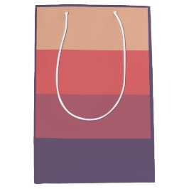 Bolsa De Regalo Mediana Rayas de color ocaso-