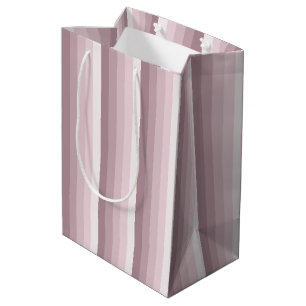 Bolsa De Regalo Mediana rayas de sombra de cuarzo Rosa