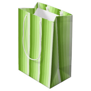 Bolsa De Regalo Mediana Rayas de sombra verde limón