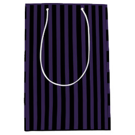 Bolsa De Regalo Mediana Rayas púrpura y negra, gótica