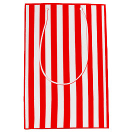 Bolsa De Regalo Mediana Rayas rojas y blancas