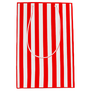 Bolsa De Regalo Mediana Rayas rojas y blancas