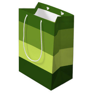 Bolsa De Regalo Mediana Rayas verdes