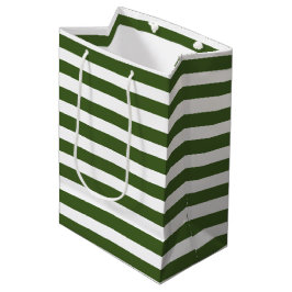 Bolsa De Regalo Mediana Rayas verdes y blancas