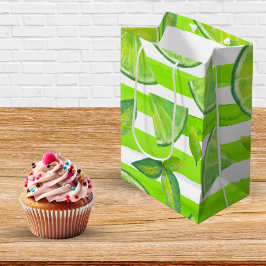 Bolsa De Regalo Mediana Rayo de color de agua a rayas