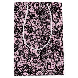 Bolsa De Regalo Mediana Raza negra en rosa