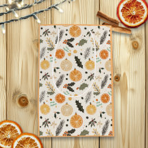 Rebanadas de naranja bonitas y Navidad de pino