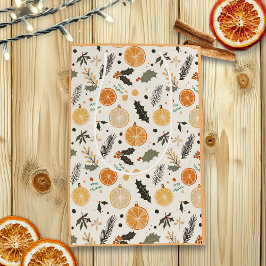 Bolsa De Regalo Mediana Rebanadas de naranja bonitas y Navidad de pino