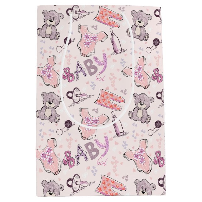 Bolsa De Regalo Mediana Recién nacido Teddy Bears (Anverso)