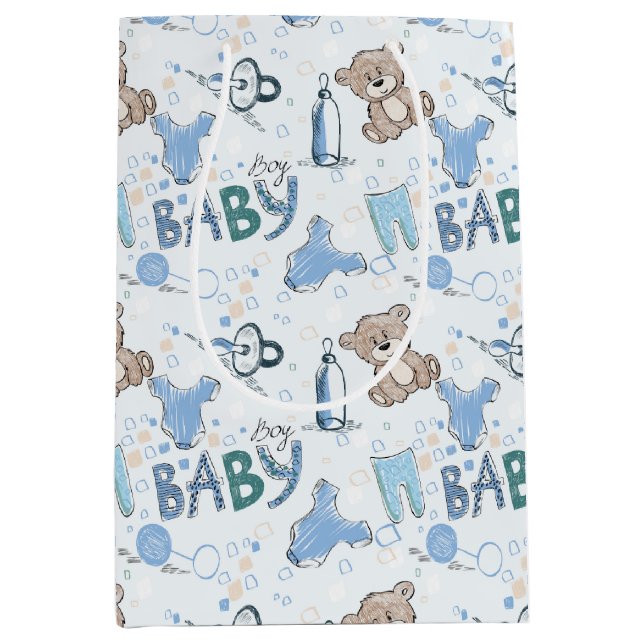 Bolsa De Regalo Mediana Recién nacido Teddy Bears (Anverso)