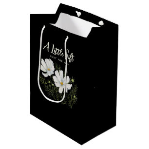 Bolsa De Regalo Mediana Recubrimiento botánico de las flores de cosmos bla