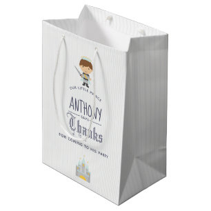 Bolsa De Regalo Mediana Recuerdo de cumpleaños de nuestro pequeño príncipe