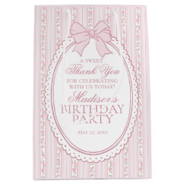 Bolsa De Regalo Mediana Recuerdos de fiesta de cumpleaños florales elegant
