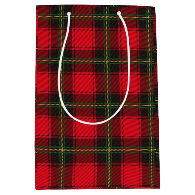 Bolsa De Regalo Mediana Red and Green Pattern (Anverso)