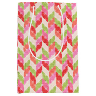 Bolsa De Regalo Mediana Red chevron twinkle Gift Bag