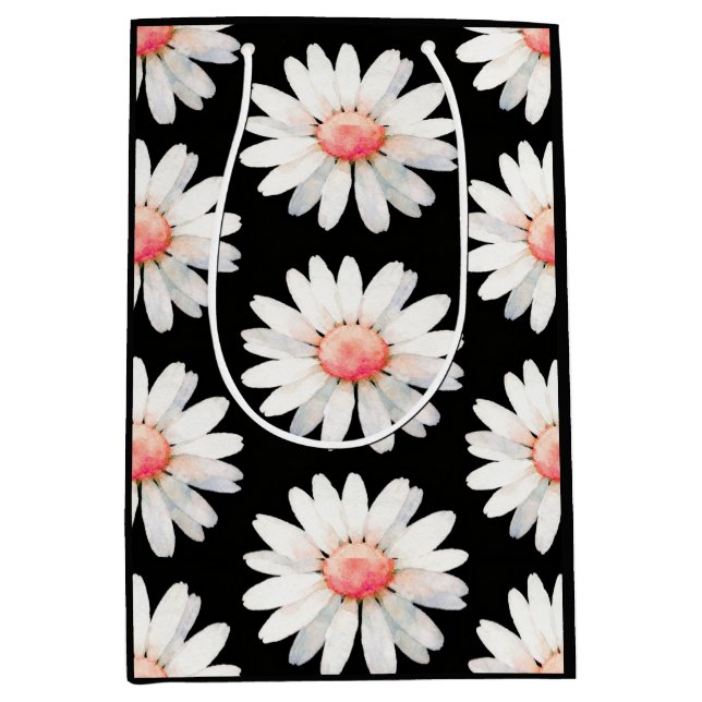 Bolsa De Regalo Mediana Red Dotted Daisy's (Anverso)