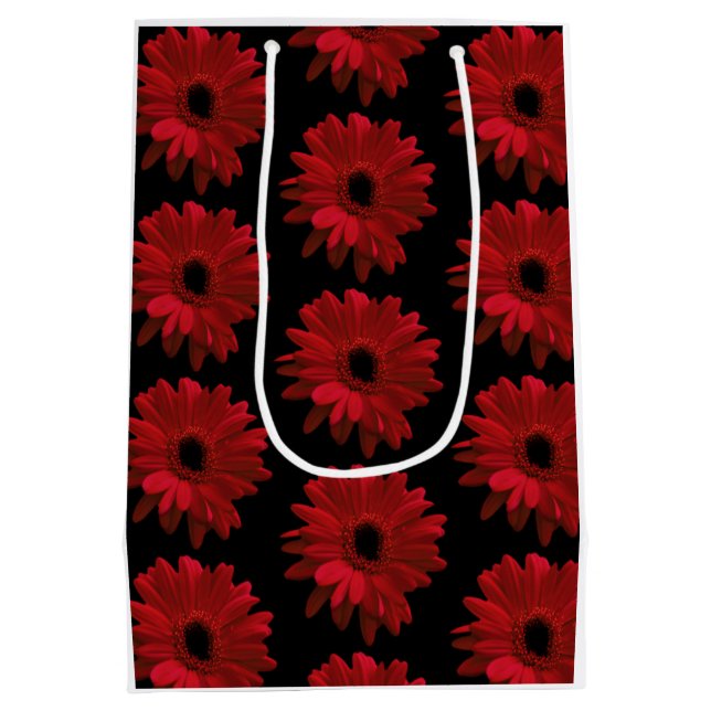 Bolsa De Regalo Mediana Red Gerbera Daisies (Reverso)