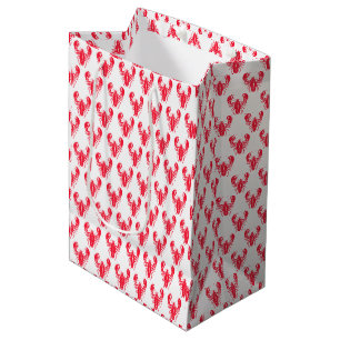 Bolsa De Regalo Mediana Red Lobster Seafood Maine Preppy Beach