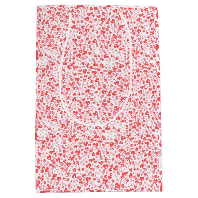 Bolsa De Regalo Mediana Red Love Hearts – Valentine Collection (Anverso)