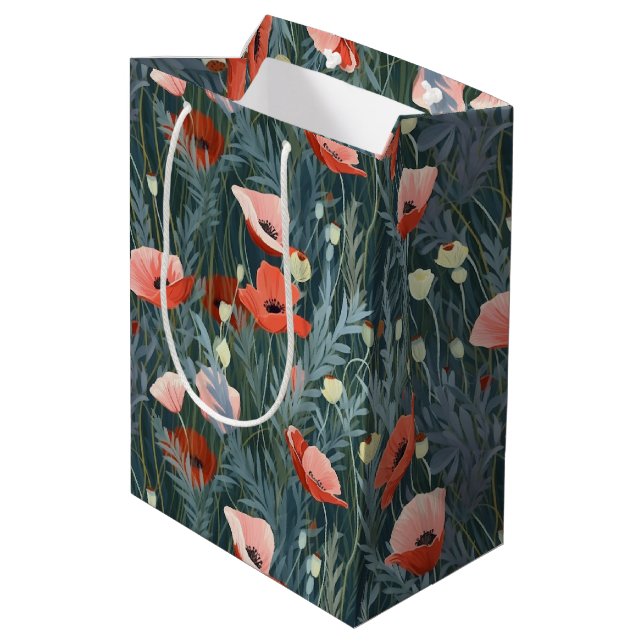 Bolsa De Regalo Mediana Red Poppy Meadow (Angulo reverso)