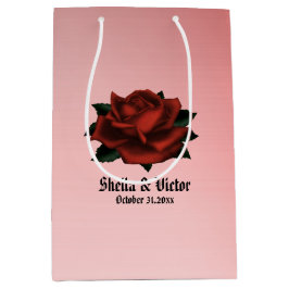 Bolsa De Regalo Mediana Red Rose Gothic Boda Personal