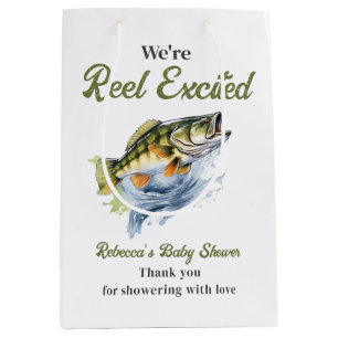 Bolsa De Regalo Mediana Reel emocionada pescador de peces gordos Baby Show