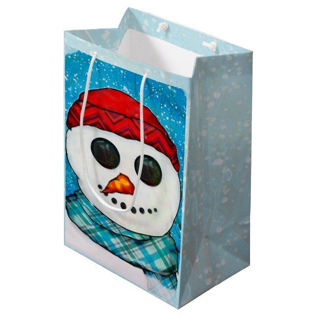 Bolsa De Regalo Mediana Reflexiones Navidades Snowman MEDIUM SÓLO (Angulo Anverso)