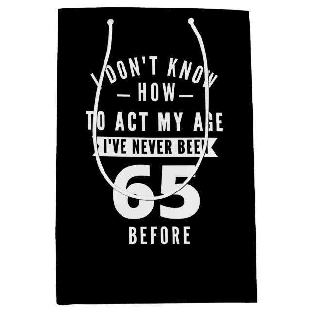 Bolsa De Regalo Mediana Regalo de 65 años | 65.ª Ideas de Regalo por Cumpl (Anverso)