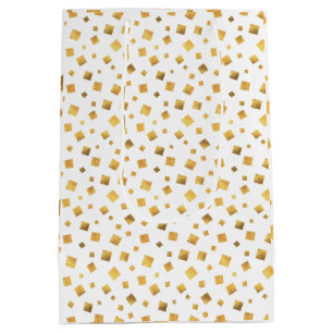 Bolsa De Regalo Mediana Regalo de Confeti Dorado Elegante Festivo  