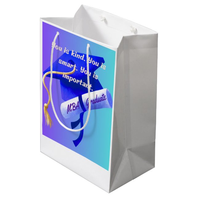 Bolsa De Regalo Mediana Regalo de MBA (Angulo reverso)