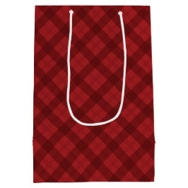 Bolsa De Regalo Mediana Regalo de Navidad de Cuadro Rojo