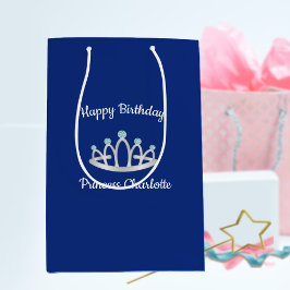 Bolsa De Regalo Mediana Regalo medio de cumpleaños de la princesa azul rea
