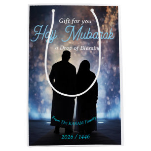 Bolsa De Regalo Mediana Regalo personalizado Hajj Mubarak para Hajj