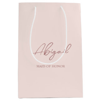 Bolsa De Regalo Mediana Regalo personalizado para la boda de Mauve & Rosa