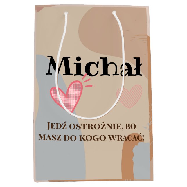 Bolsa De Regalo Mediana Regalo polaco para su novio Polonia po polsku (Anverso)