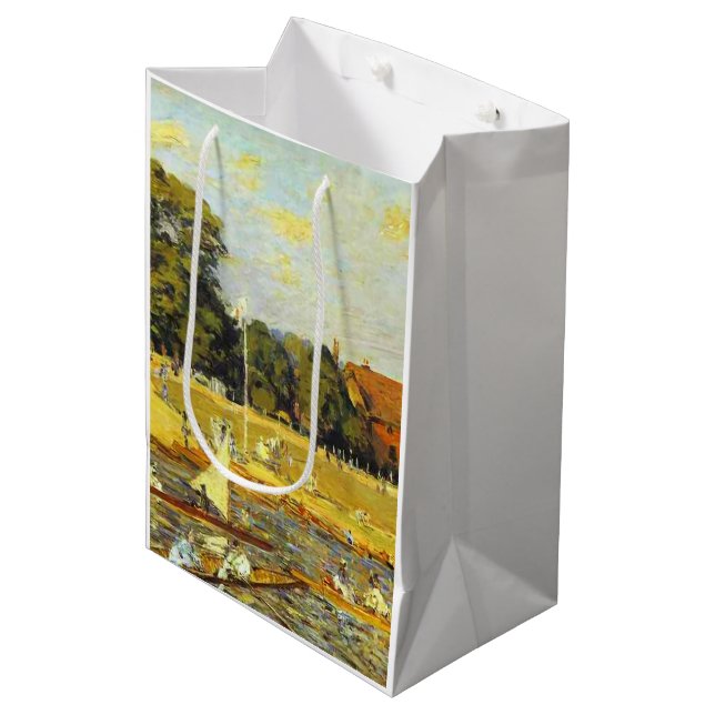 Bolsa De Regalo Mediana Regatta en Hampton Court Alfred Sisley Poster (Angulo Anverso)