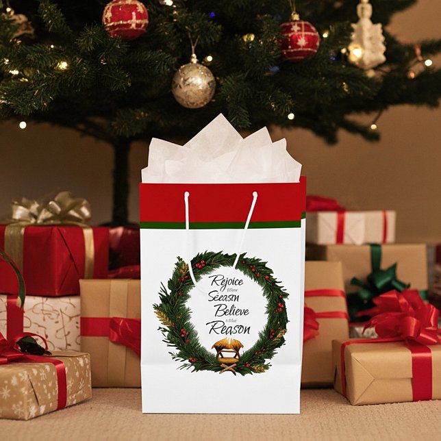 Bolsa De Regalo Mediana Regocijarse y creer en la natividad (Subido por el creador)