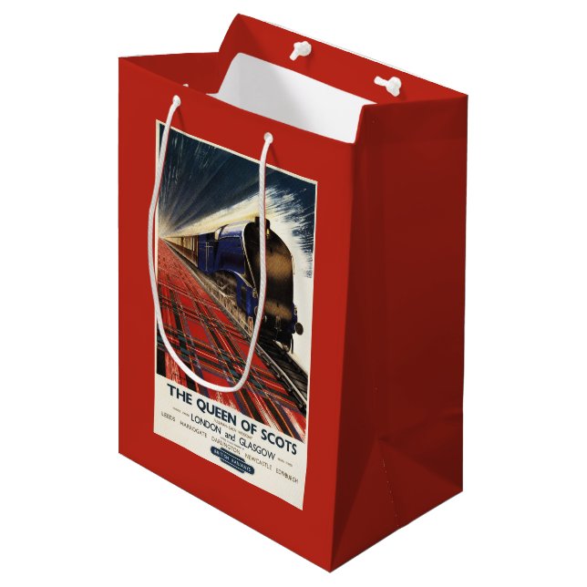 Bolsa De Regalo Mediana Reina del tren escocés del pullman (Angulo Anverso)