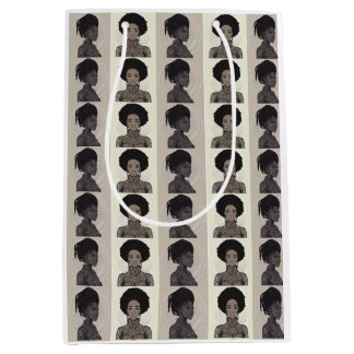 Bolsa De Regalo Mediana Reinas Afrofuturistas Monocromas