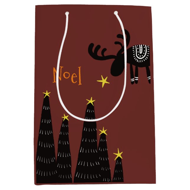 Bolsa De Regalo Mediana Reindeer found the star (Anverso)