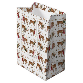 Bolsa de regalo mediana Reindeer Winter Ramble
