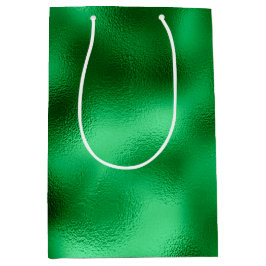 Bolsa De Regalo Mediana Relieve metalizado verde
