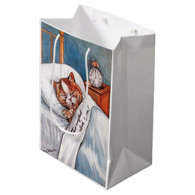 Bolsa De Regalo Mediana Reloj de alarma ruidoso, Louis Wain (Angulo Anverso)