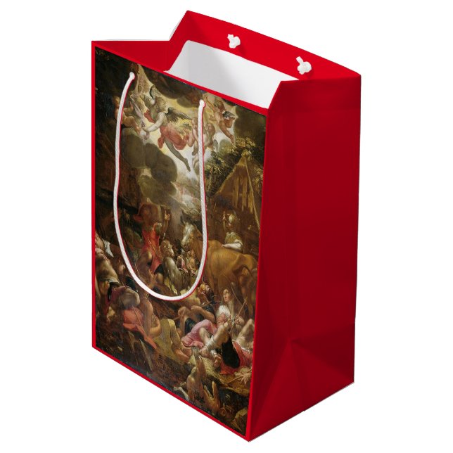 Bolsa De Regalo Mediana RENAISSANTE ALEMÁN DE LA BANDA DE REGALOS DE navid (Angulo reverso)