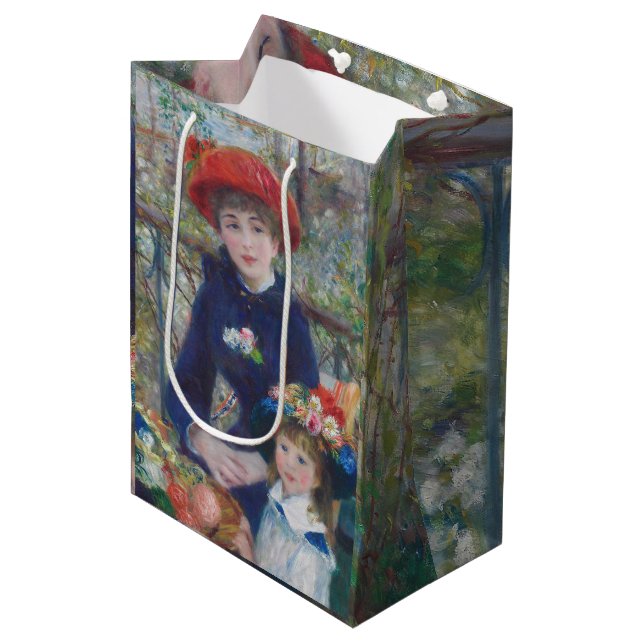 Bolsa De Regalo Mediana Renoir Dos Hermanas Terraza Impresionismo Francés (Angulo Anverso)