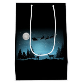 Bolsa De Regalo Mediana Renos Adorables De Noche